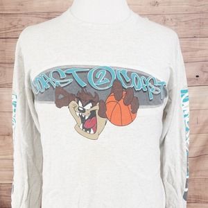 VINTAGE LOONEY TUNES 1996 COAST 2 COAST TAZ BASKETBALL SINGLE STITCH TSHIRT M